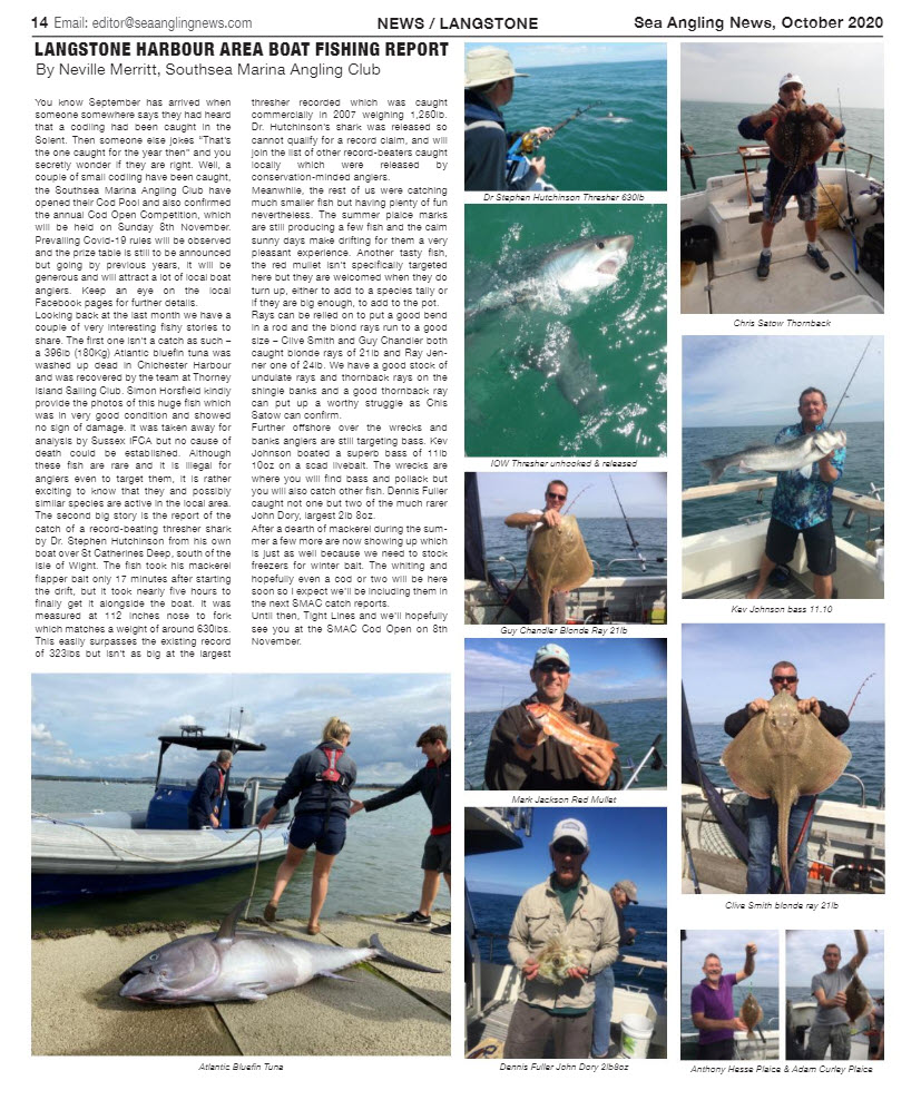 Catch Reports 2020 Archives - Boat Angling